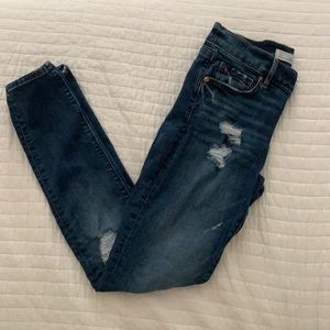 Loft Modern Skinny Distressed Jeans